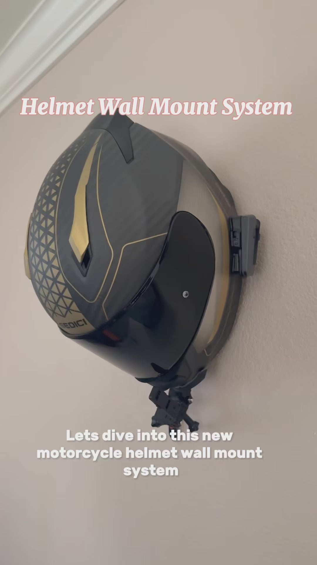 Slim- Flush Motorcycle Helmet Wall Mount